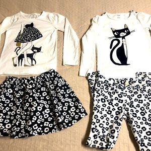 Gymboree girl sz 8 bundle-skirt, legging, tops